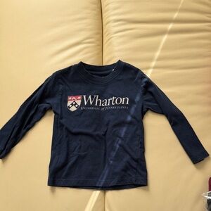 Kids University of Pennsylvania Wharton Navy Blue Long Sleeve Shirt 2T